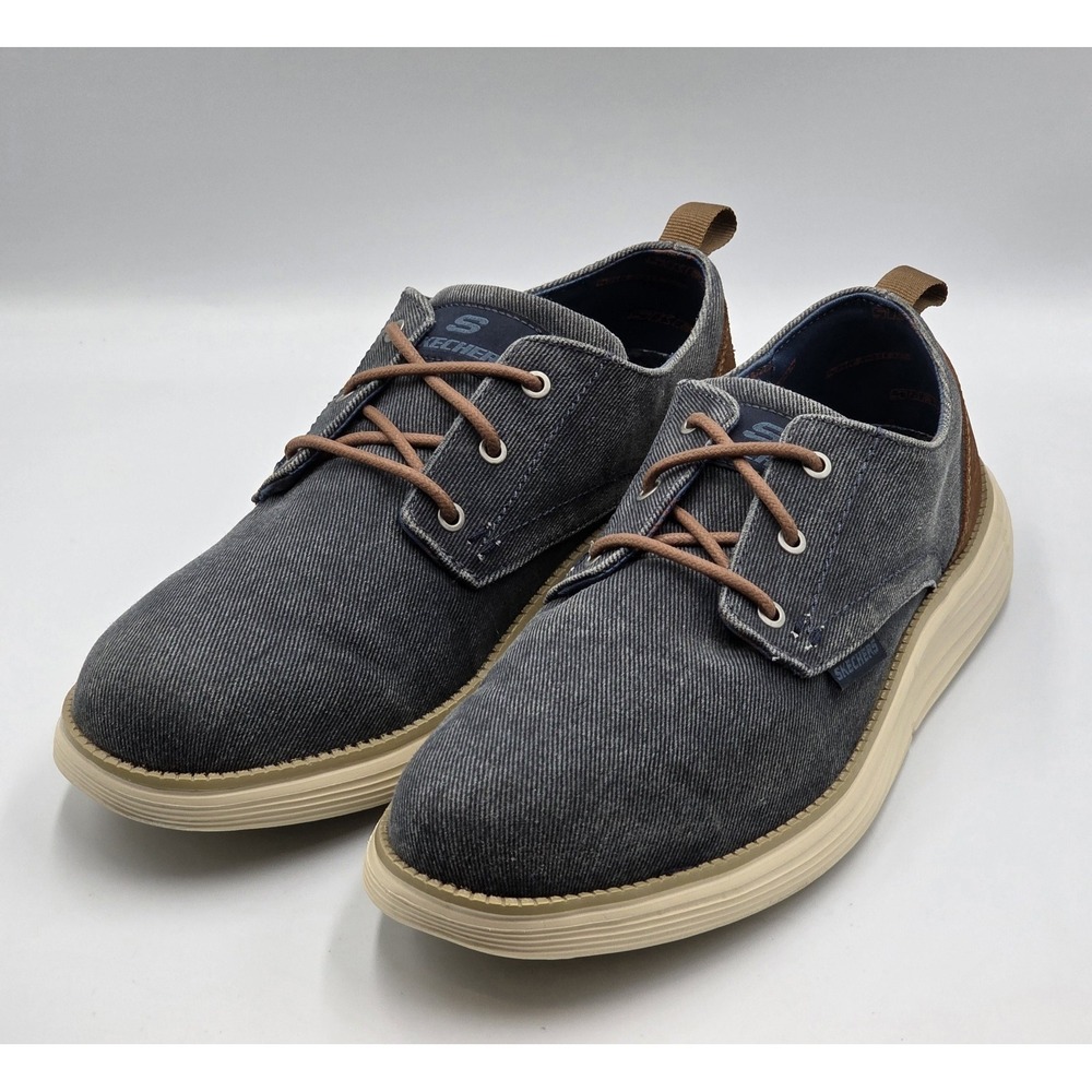 Skechers Men's Status 2.0 Pexton Casual Oxford Shoe Navy 65910 US Men's Size 9.5